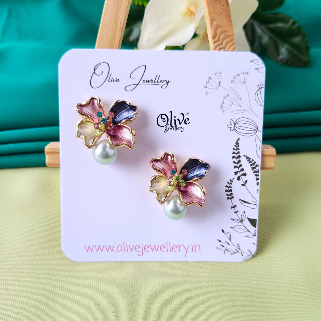 Enamel Earrings -1304