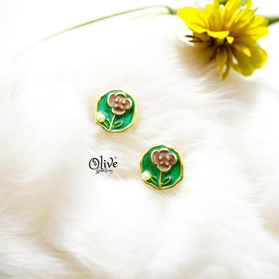 Enamel Earrings-1399