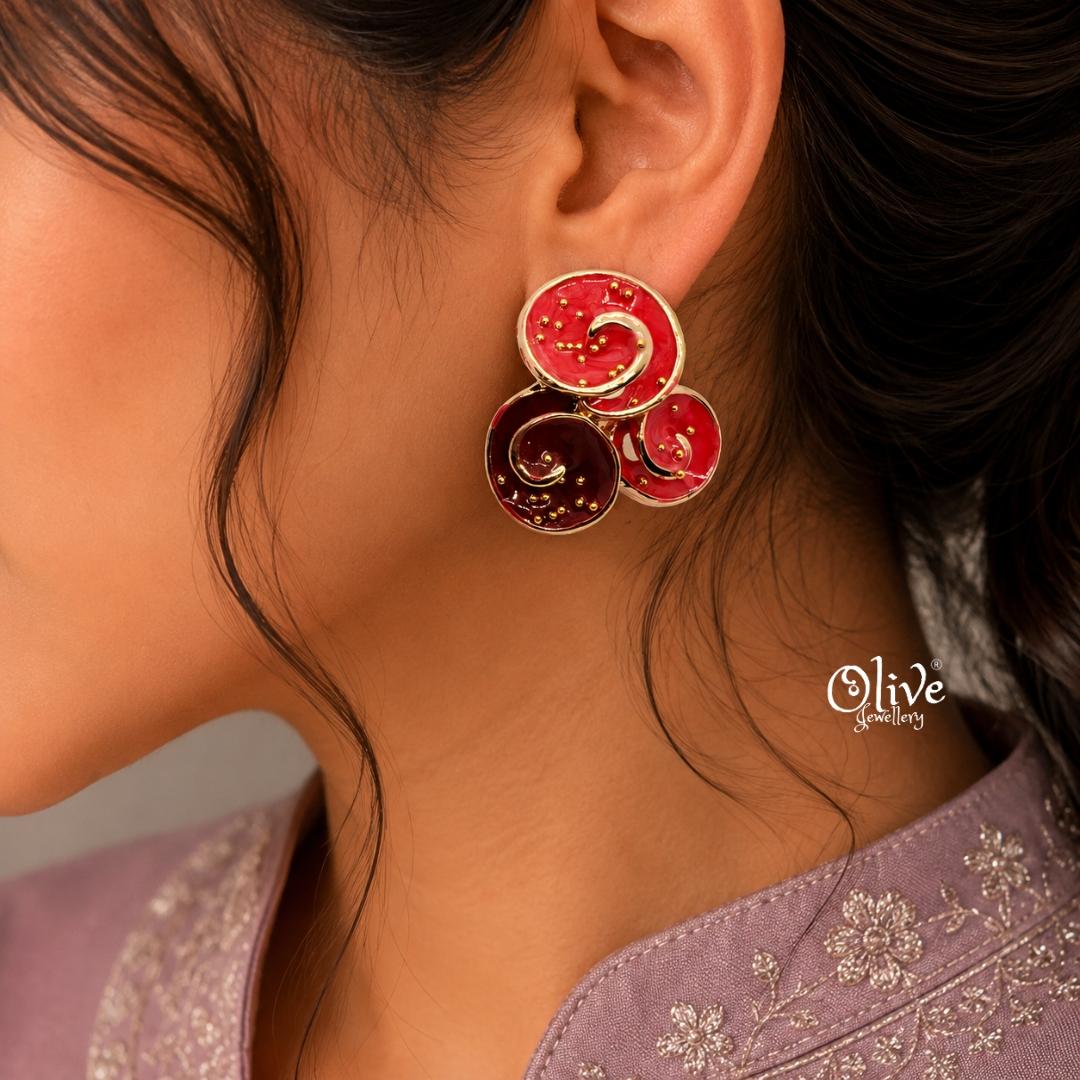 Enamel Earrings-1575