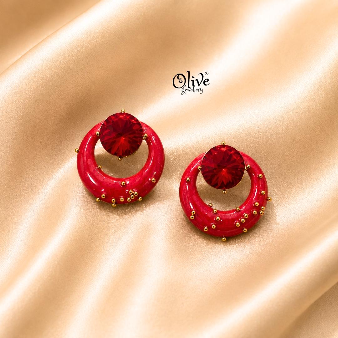 Enamel Earrings-1590