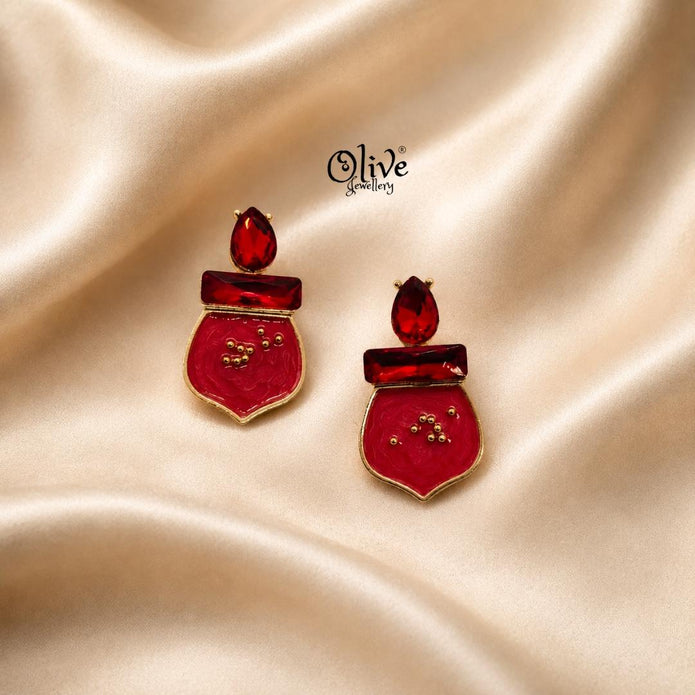 Enamel Earrings-1608
