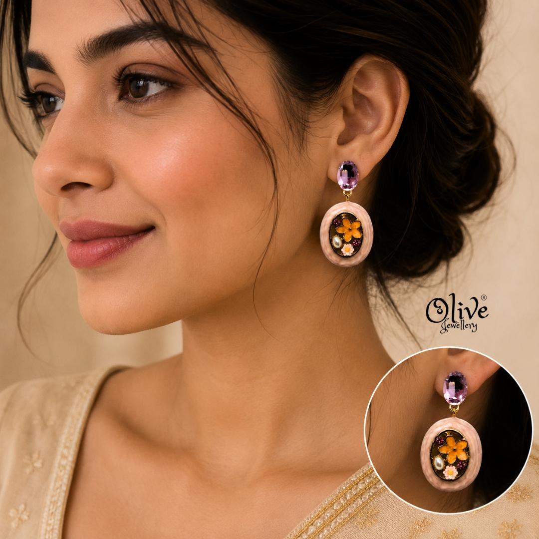 Enamel Earrings-1614