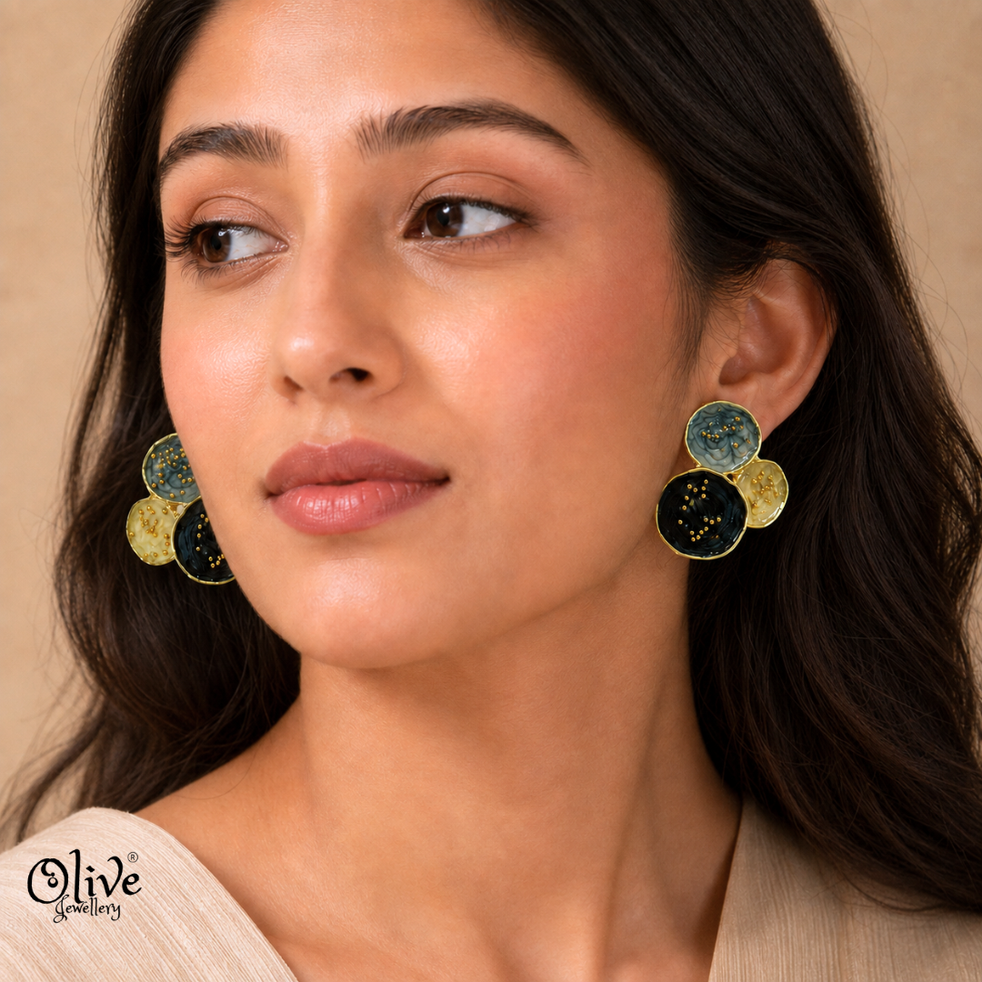 Enamel Earrings-1628
