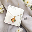 Enamel Pendants - Diamond Shape Pearl