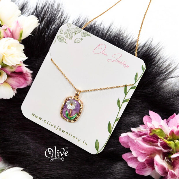Enamel Pendants -77 (Gold Shade)