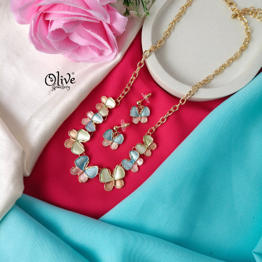 Butterfly Enamel Necklace