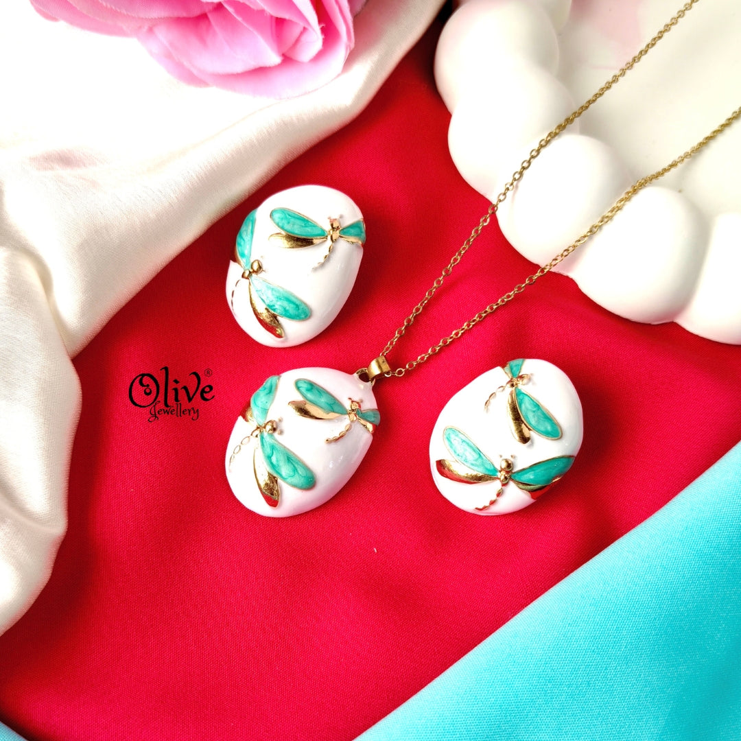 Enamel Pendant Set - 306