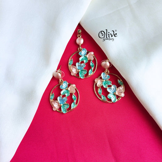 Enamel Pendant Set-310
