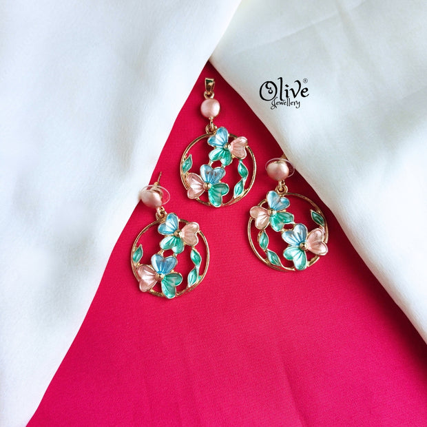 Enamel Pendant Set-310