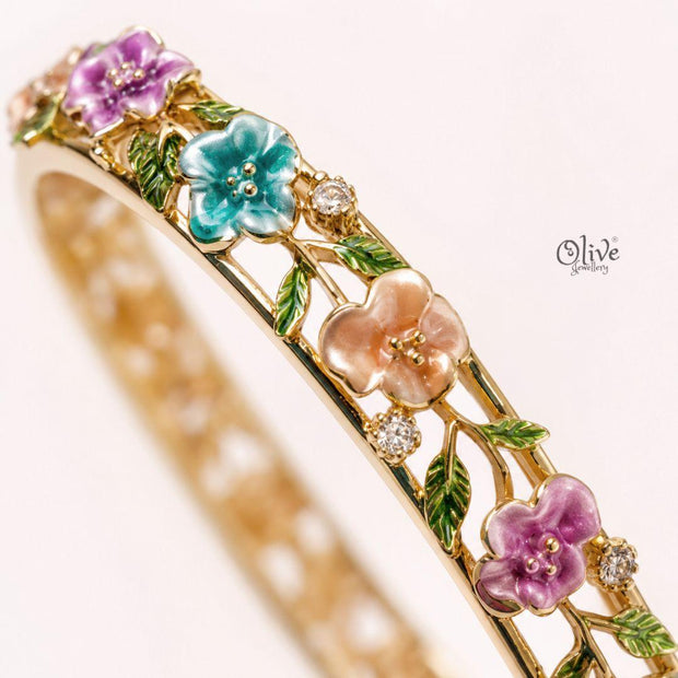 Pastel Posy Kada (Openable)