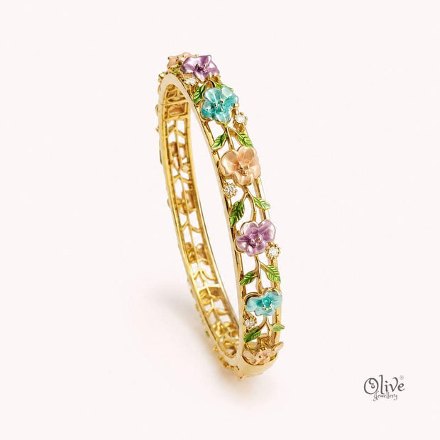 Pastel Posy Kada (Openable)