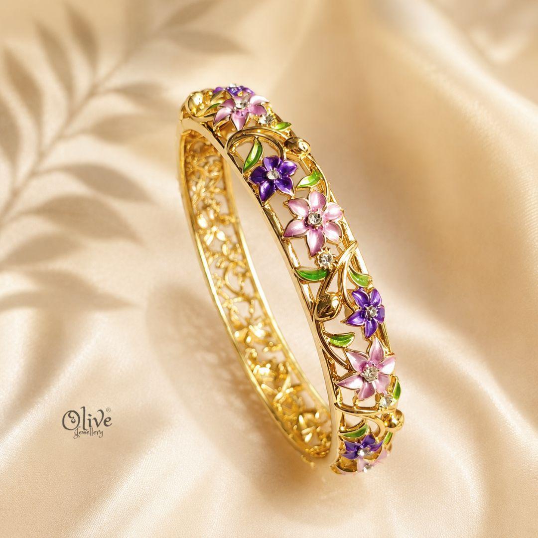 Plum Florale Kada (Openable)