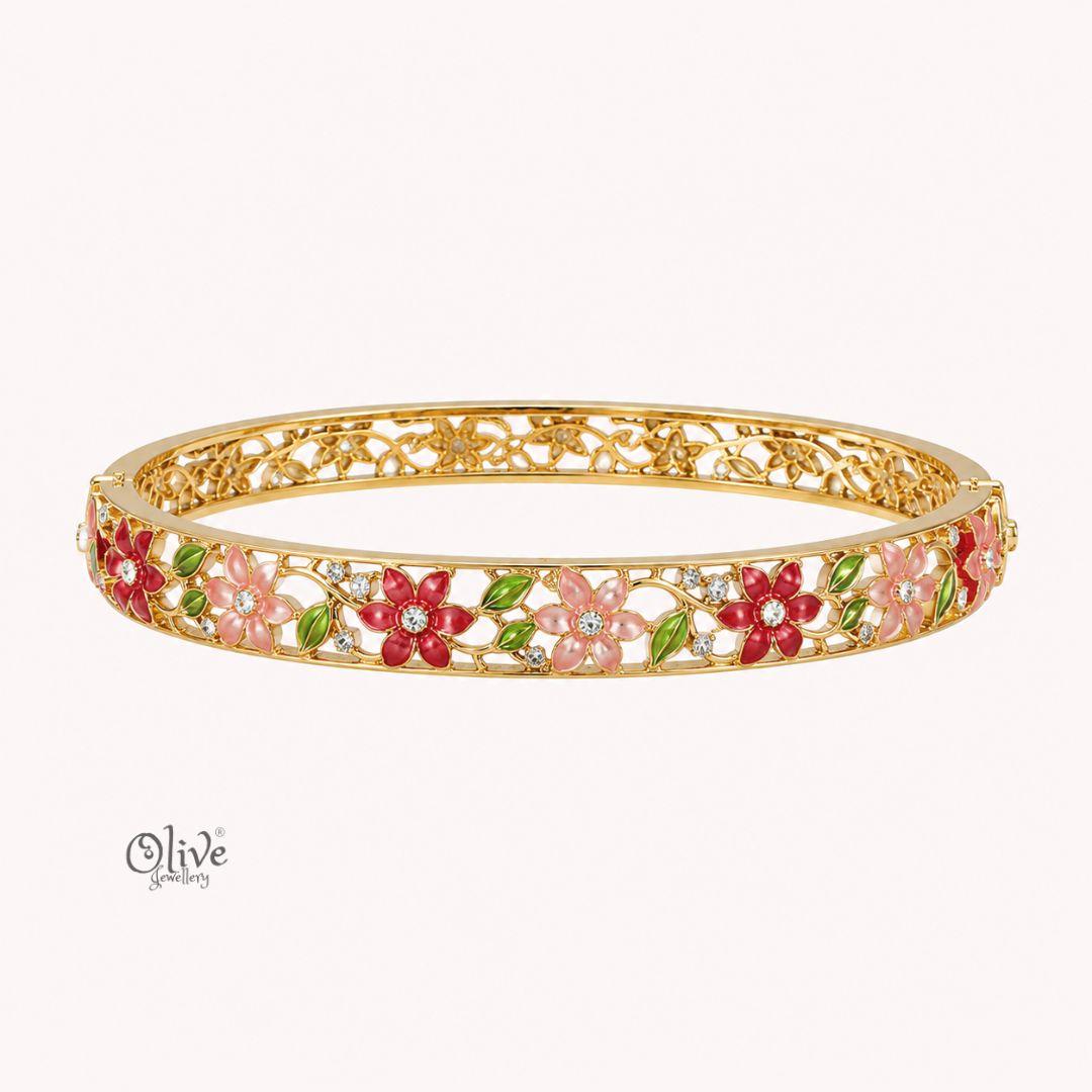 Crimson Petal Vine Kada (Openable)