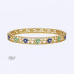 Cobalt Mint Florale Kada (Openable)