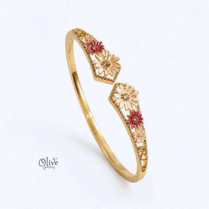 Rosé Daisy Crest Kada (Openable)