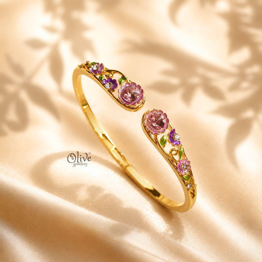 Rosé Petal Crest Kada (Openable)