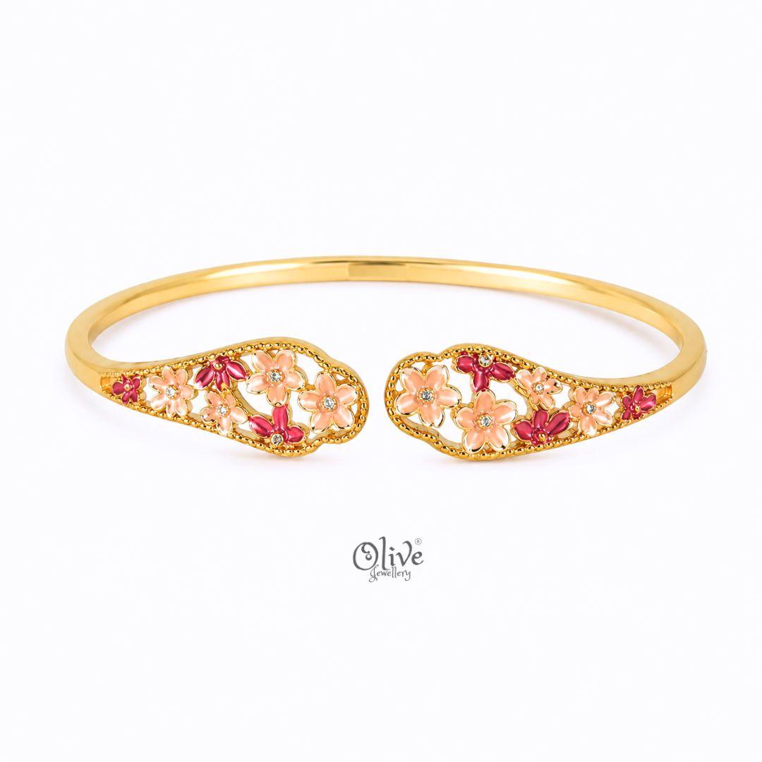 Rosé Petal Crest Kada (Openable)