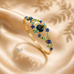 Teal Flora Halo Kada (Openable)