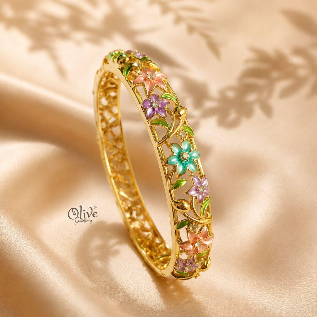Aqua Primrose Kada (Openable)