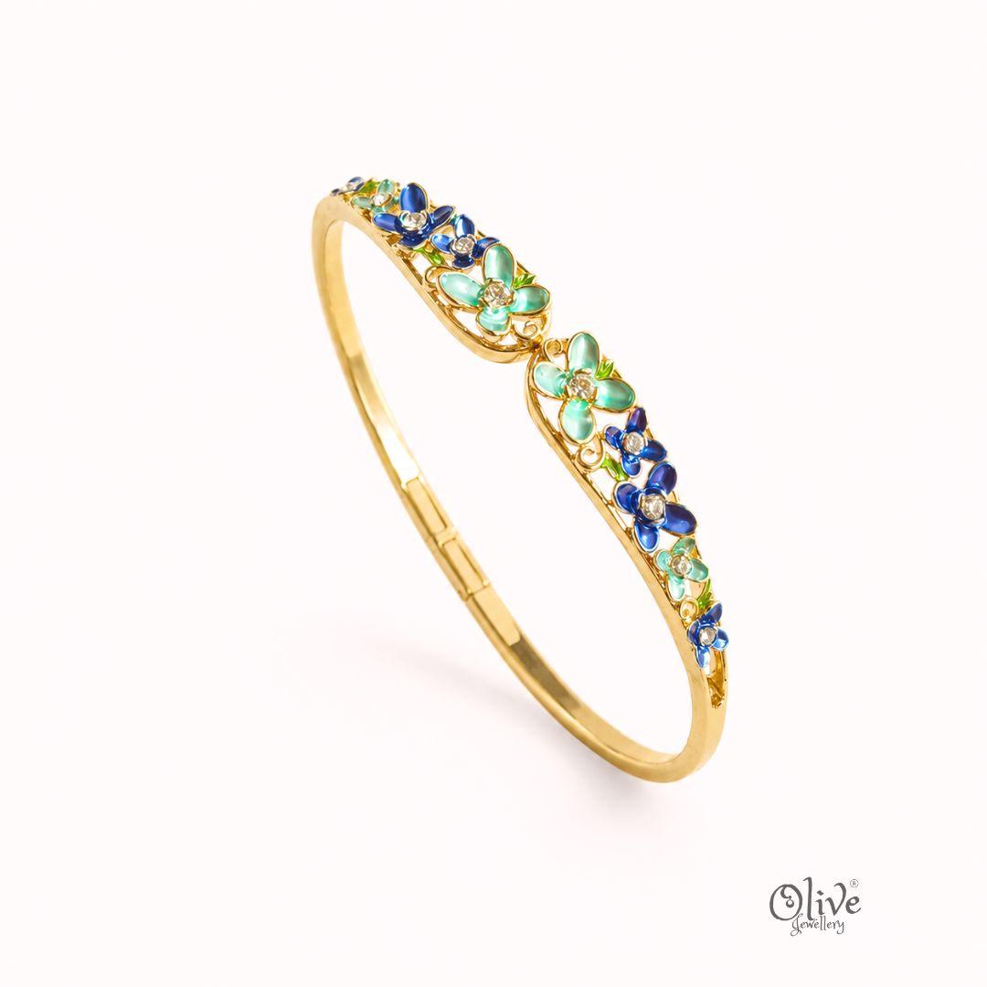 Cobalt Meadow Crest Kada (Openable)