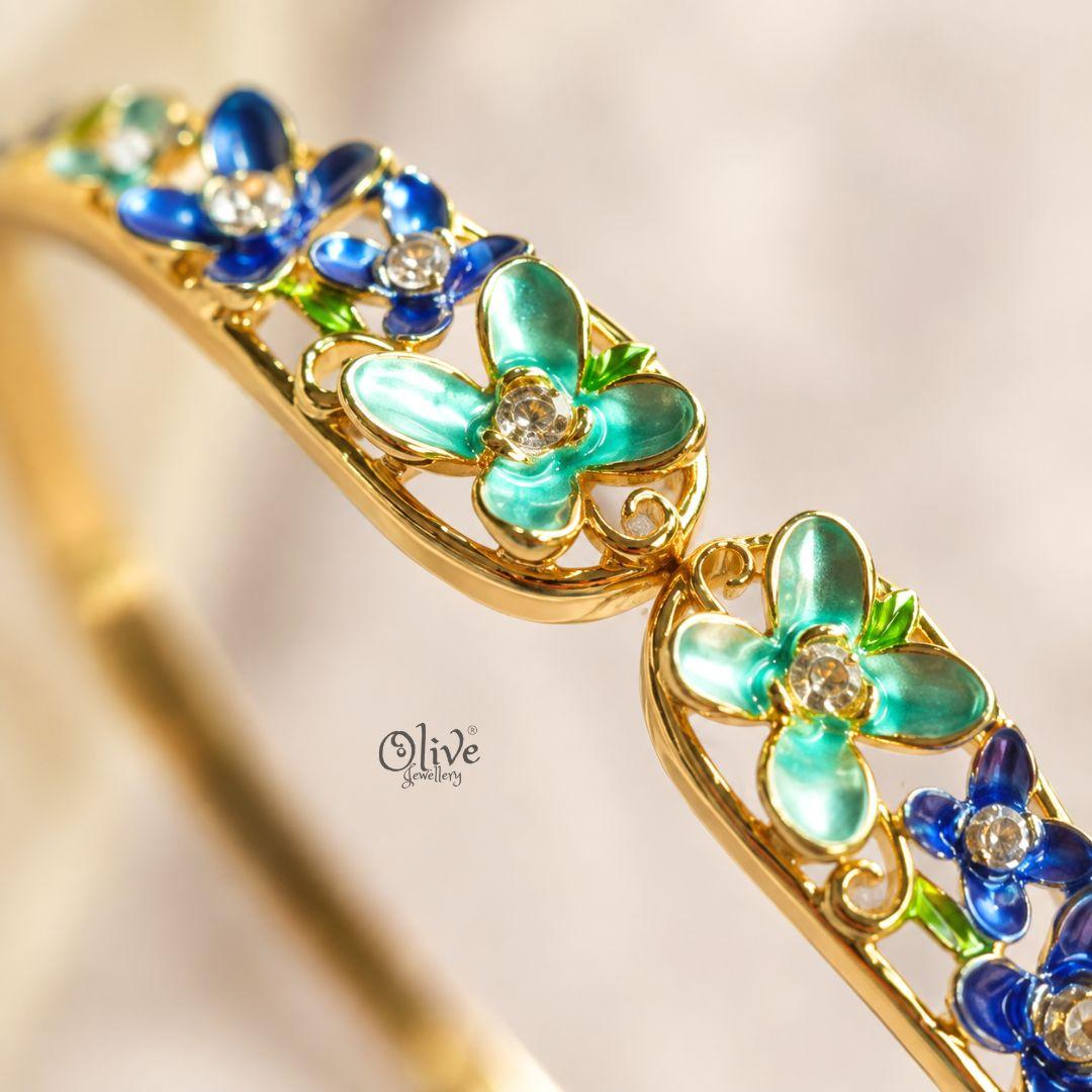 Cobalt Meadow Crest Kada (Openable)