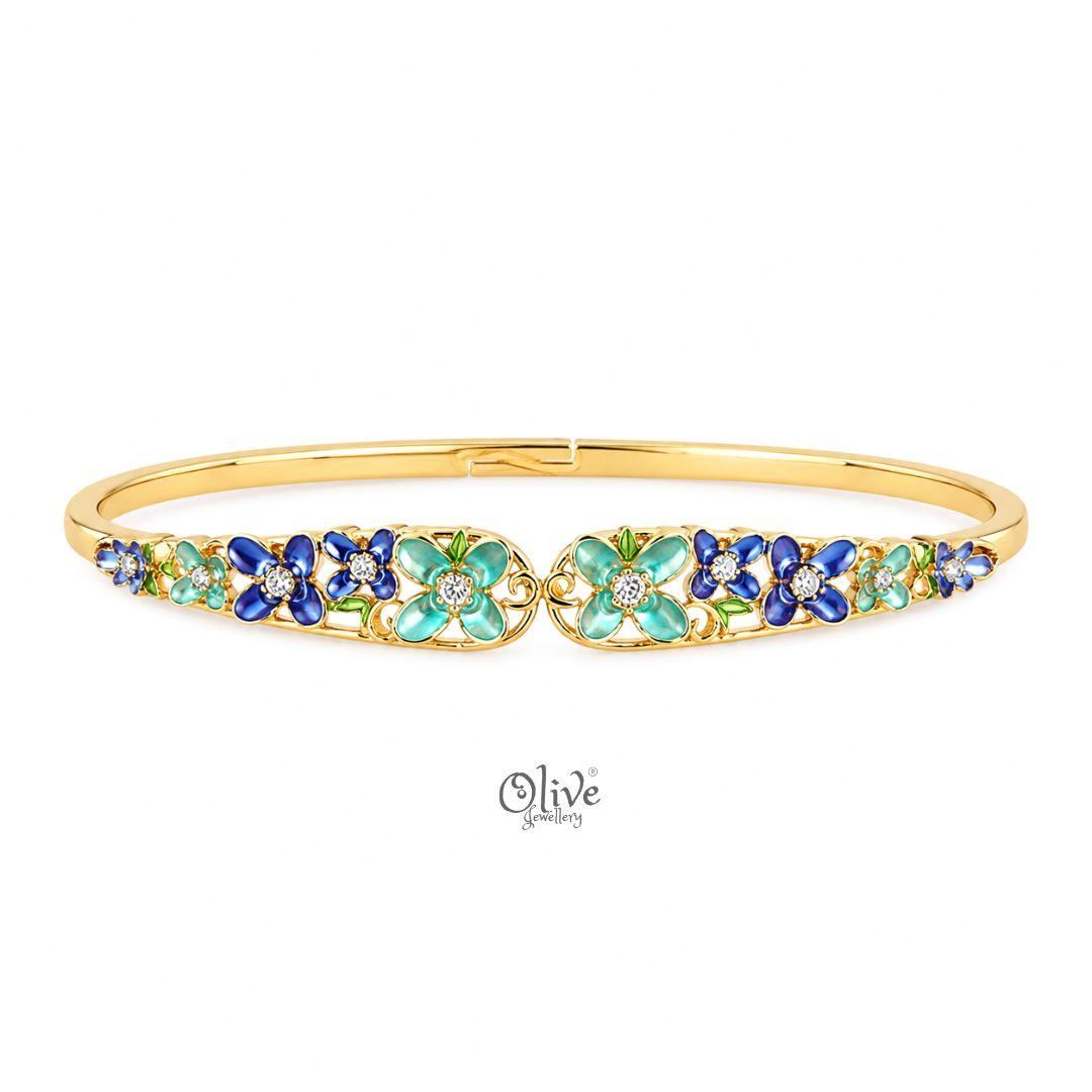Cobalt Meadow Crest Kada (Openable)