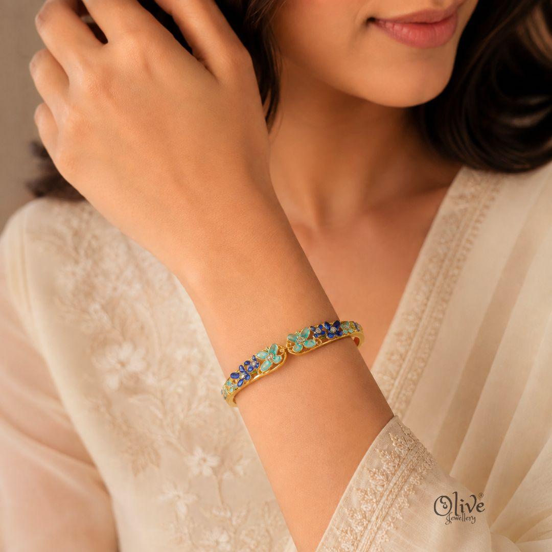 Cobalt Meadow Crest Kada (Openable)