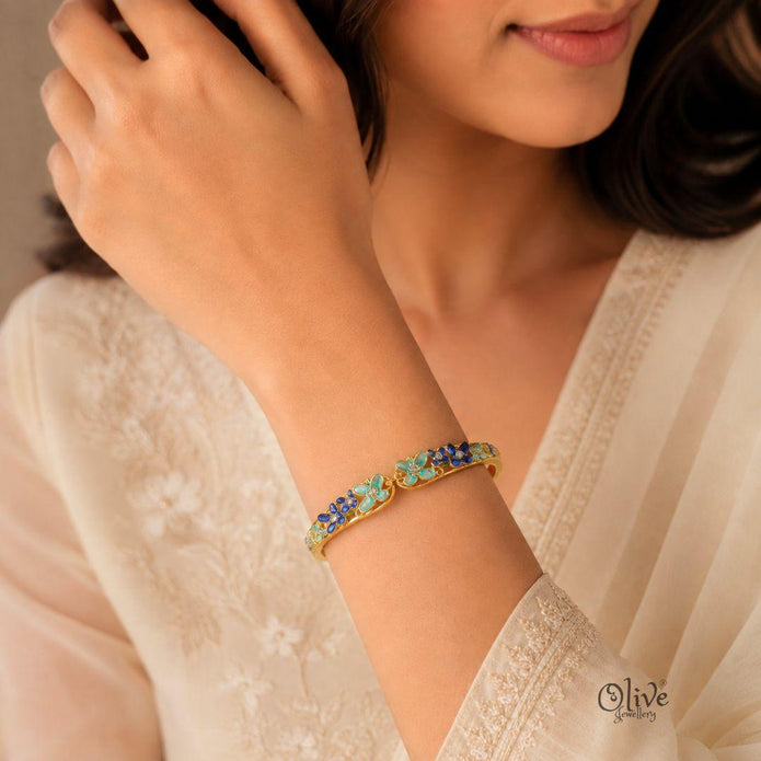 Cobalt Meadow Crest Kada (Openable)