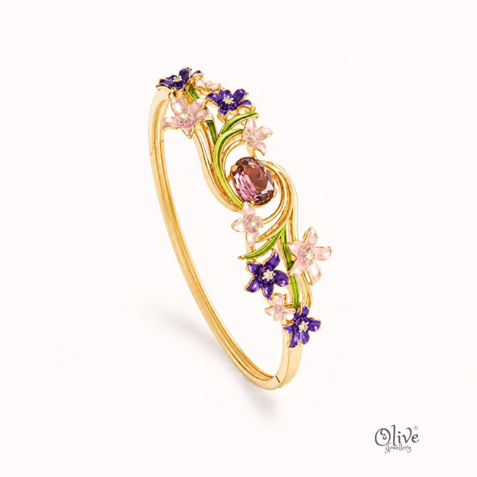 Mauve Fleur Embrace Kada (Openable)