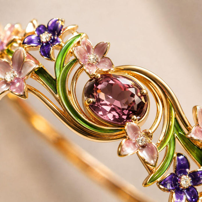 Mauve Fleur Embrace Kada (Openable)
