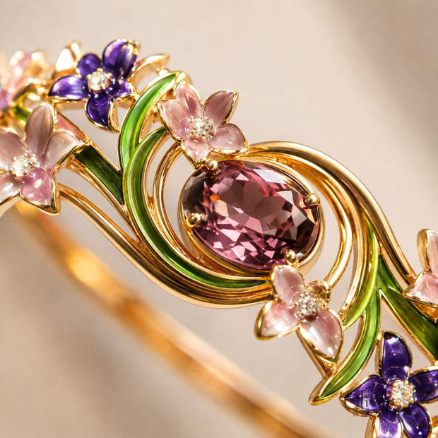Mauve Fleur Embrace Kada (Openable)