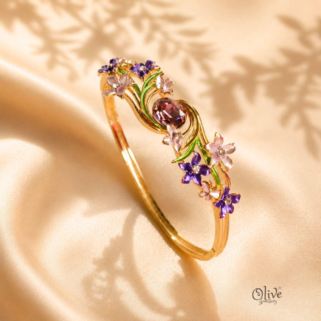 Mauve Fleur Embrace Kada (Openable)