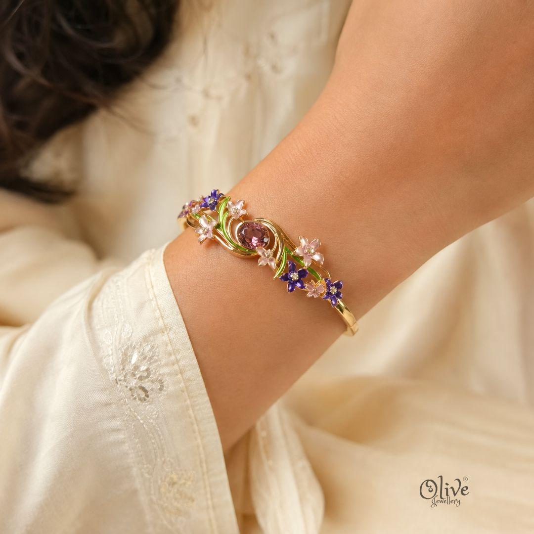 Mauve Fleur Embrace Kada (Openable)