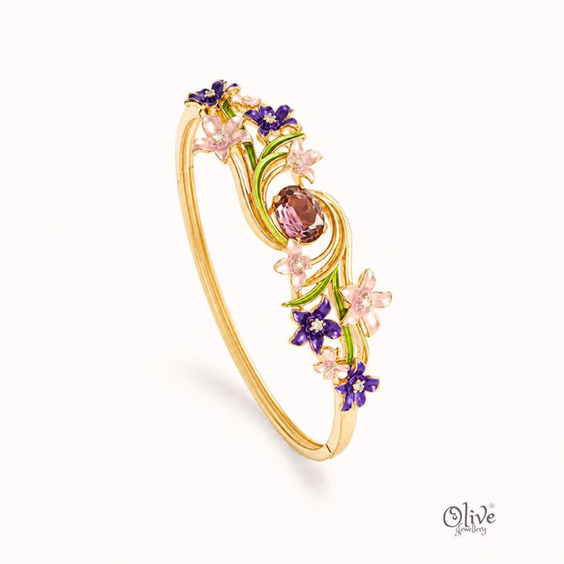 Mauve Fleur Embrace Kada (Openable)