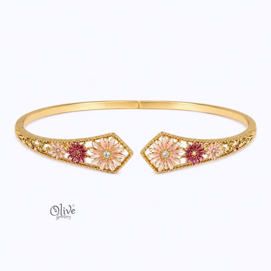 Rosé Daisy Crest Kada (Openable)