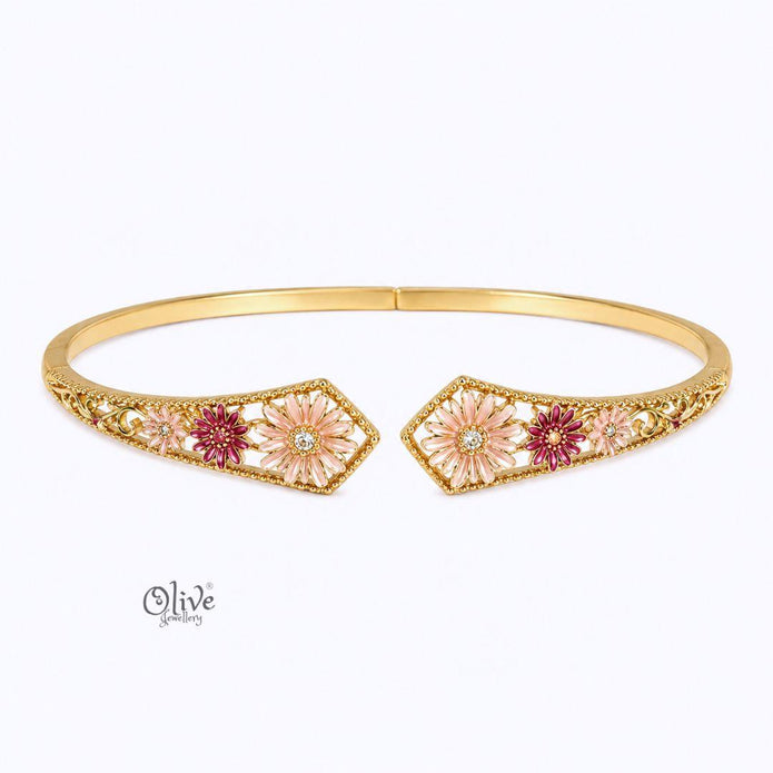 Rosé Daisy Crest Kada (Openable)