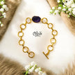 Natural Stone Bracelet - Single Stone - Collet Fitting - 1