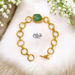 Natural Stone Bracelet - Single Stone - Collet Fitting - 1
