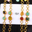Natural Stone Bracelet - Double Stone - Collet Fitting - Multi Stones - Mixed - 11