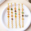 Natural Stone Bracelet - Four Stones - Collet Fitting - Multi Stones - Mixed - 14