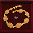Natural Stone Bracelet - Collet Fitting - Seven Stones - Full Finished Oval Shape - 25