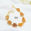 Natural Stone Bracelet - Claw Fitting - Seven Stones - Rough Shape - 33