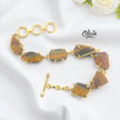 Natural Stone Bracelet - Claw Fitting - Seven Stones - Rough Shape - 33