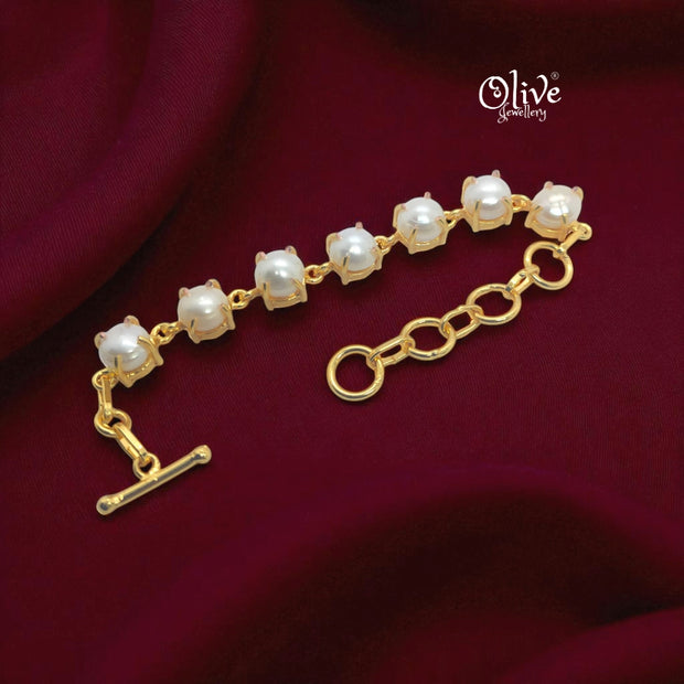 Fresh Water Pearl Bracelet - 7 Pearls - 47