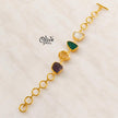 Natural Stone Bracelet - Four Stones - Collet Fitting - 56