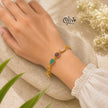 Natural Stone Bracelet - Four Stones - Collet Fitting - 56