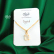 Golden Brass Collection Pendent - Natural Stones - Claw Fitting - Full Finished - Oval Shape - 30