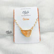Golden Brass Collection Pendent - Natural Stones - Collet Fitting - Rough Shape - 34