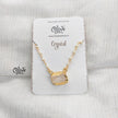 Golden Brass Collection Pendent - Natural Stones - Collet Fitting - Rough Shape - 34