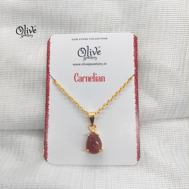 Natural Stones - Claw Fitting - Finished Stone - Drop Shape Pendent